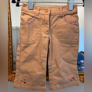 Janie and Jack Baby Girl Embroidered Pants